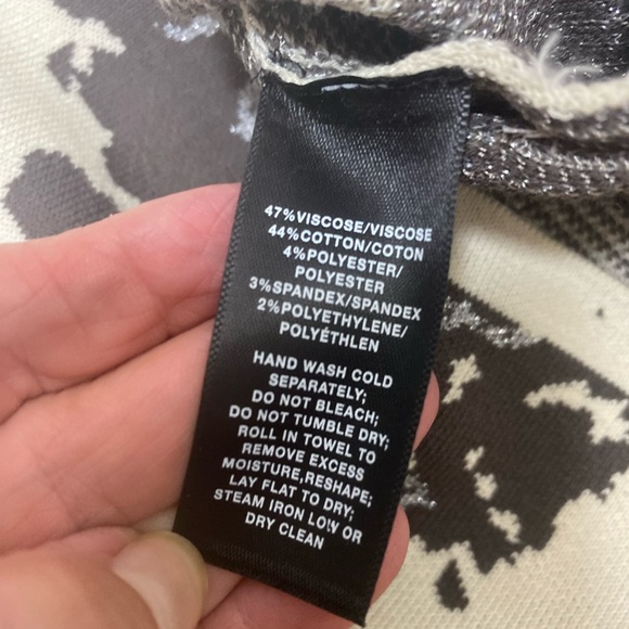 Lafayette 148 New York brown/creme/gray long sleeve scoop neck sweater M - Picture 3 of 3